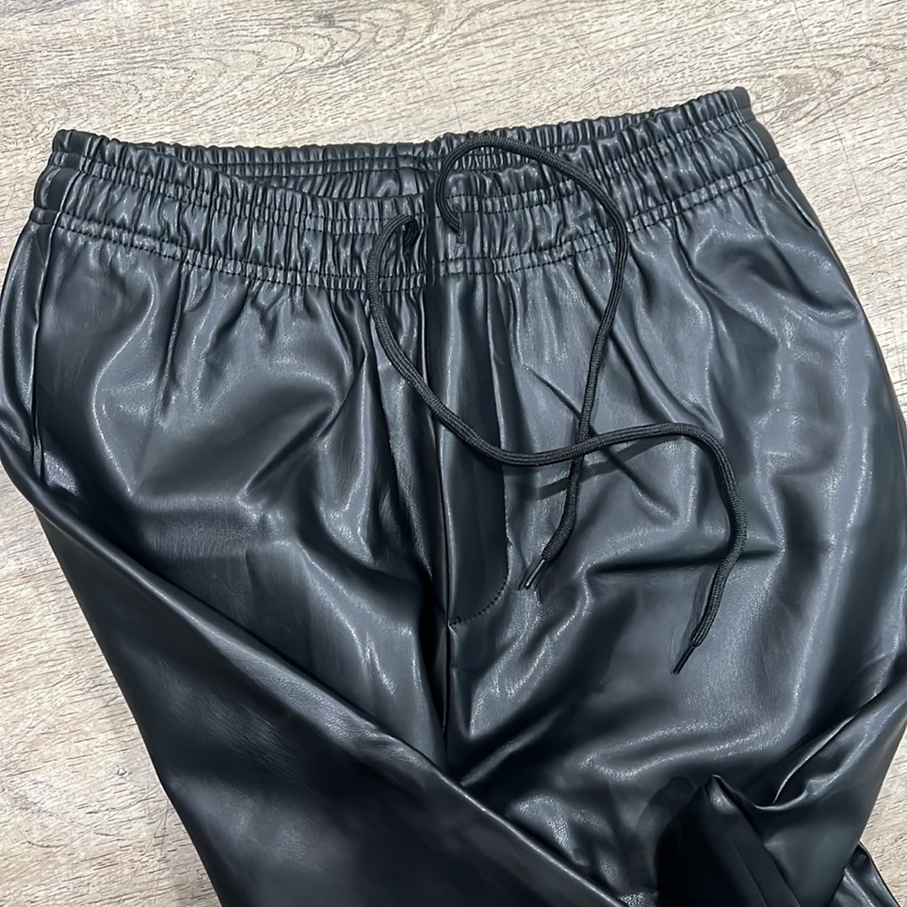 Black Fabulous Faux Leather Pants - Picture 4 of 5